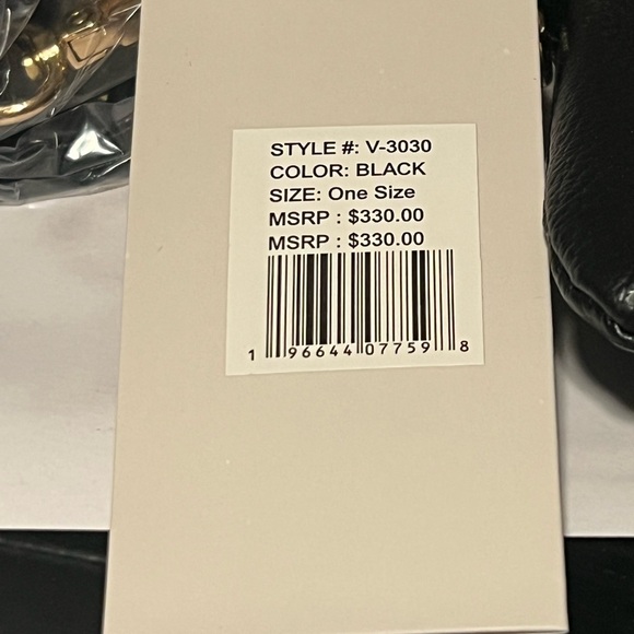 Valentino Orlandi Black Crossbody Bag with Gold Accents - Picture 2 of 3